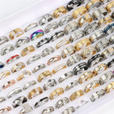 100Pcs Stainless Steel Rings 