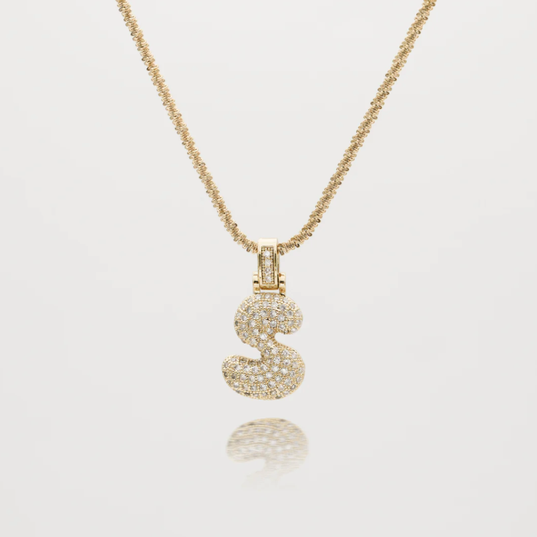 ICY Bubble Initial Necklace